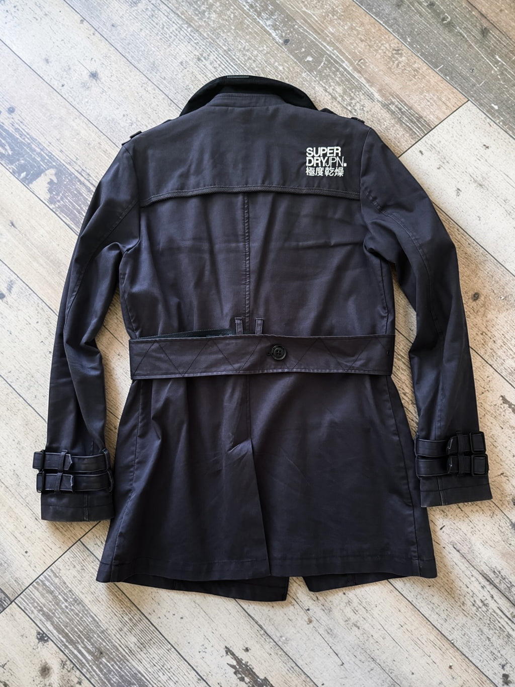 Superdry Limited Edition Trench Coat (2012 Collection) – Navy Double-Breasted Belted Jacket