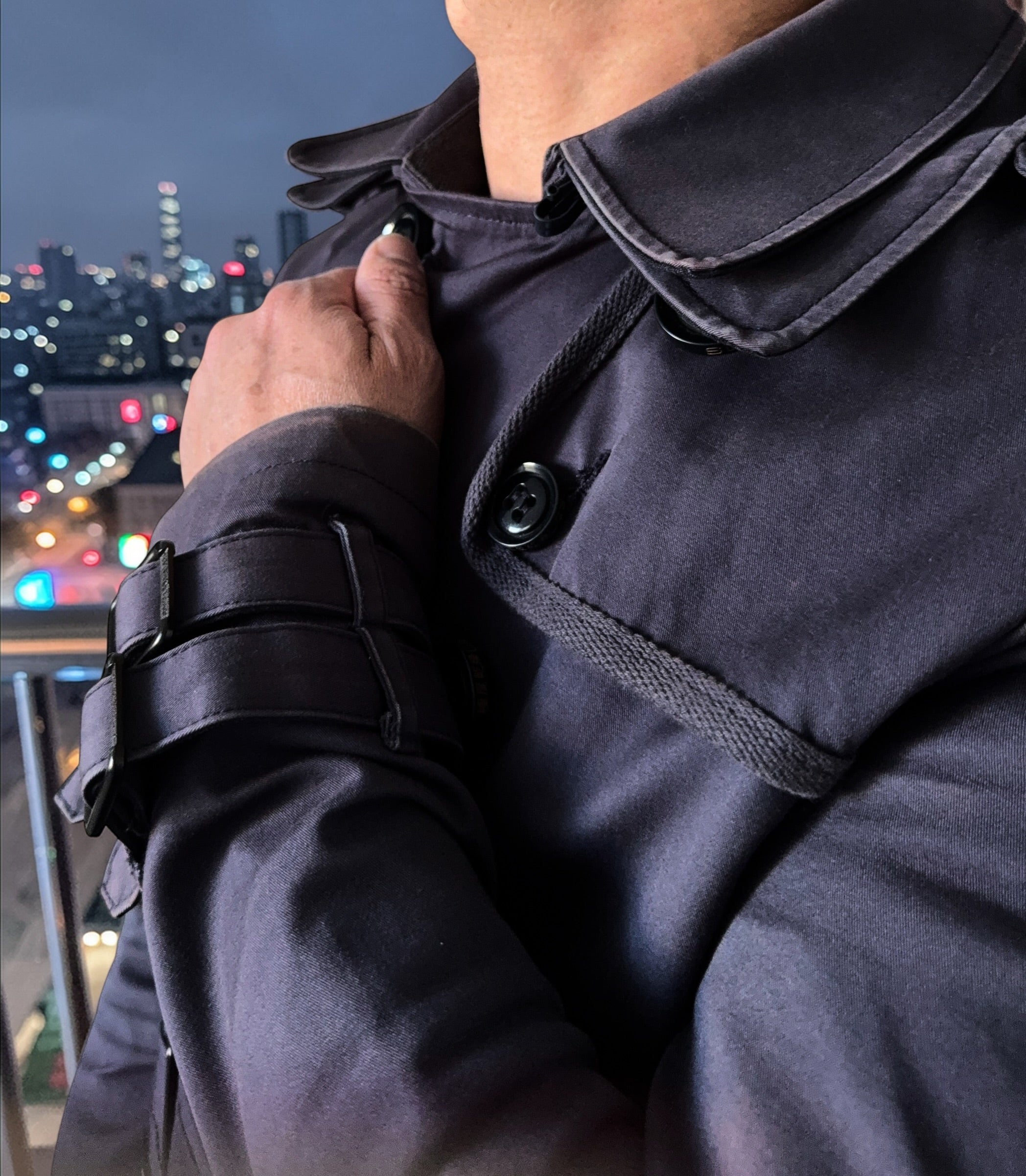 Superdry Limited Edition Trench Coat (2012 Collection) – Navy Double-Breasted Belted Jacket