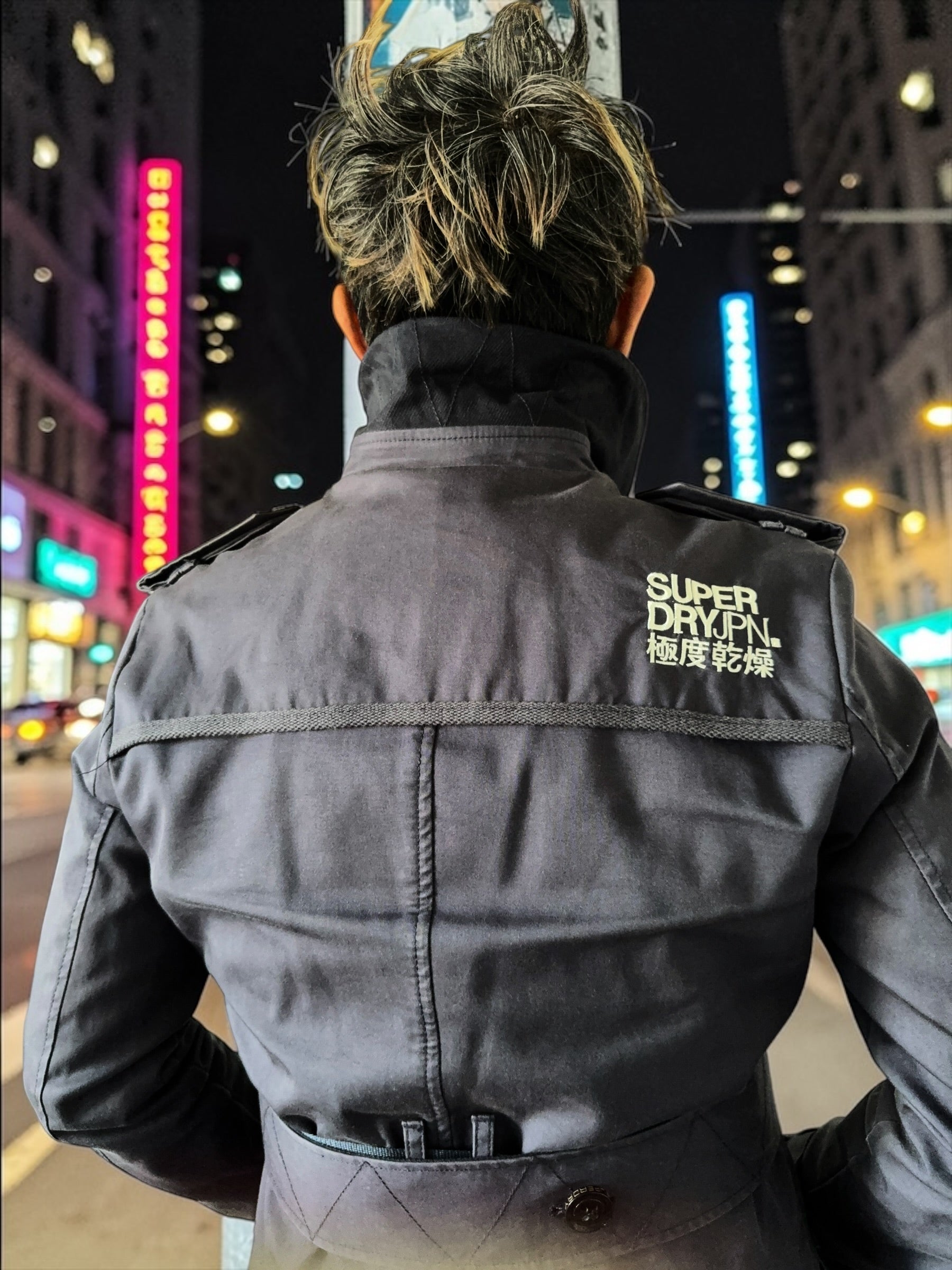 Superdry Limited Edition Trench Coat (2012 Collection) – Navy Double-Breasted Belted Jacket