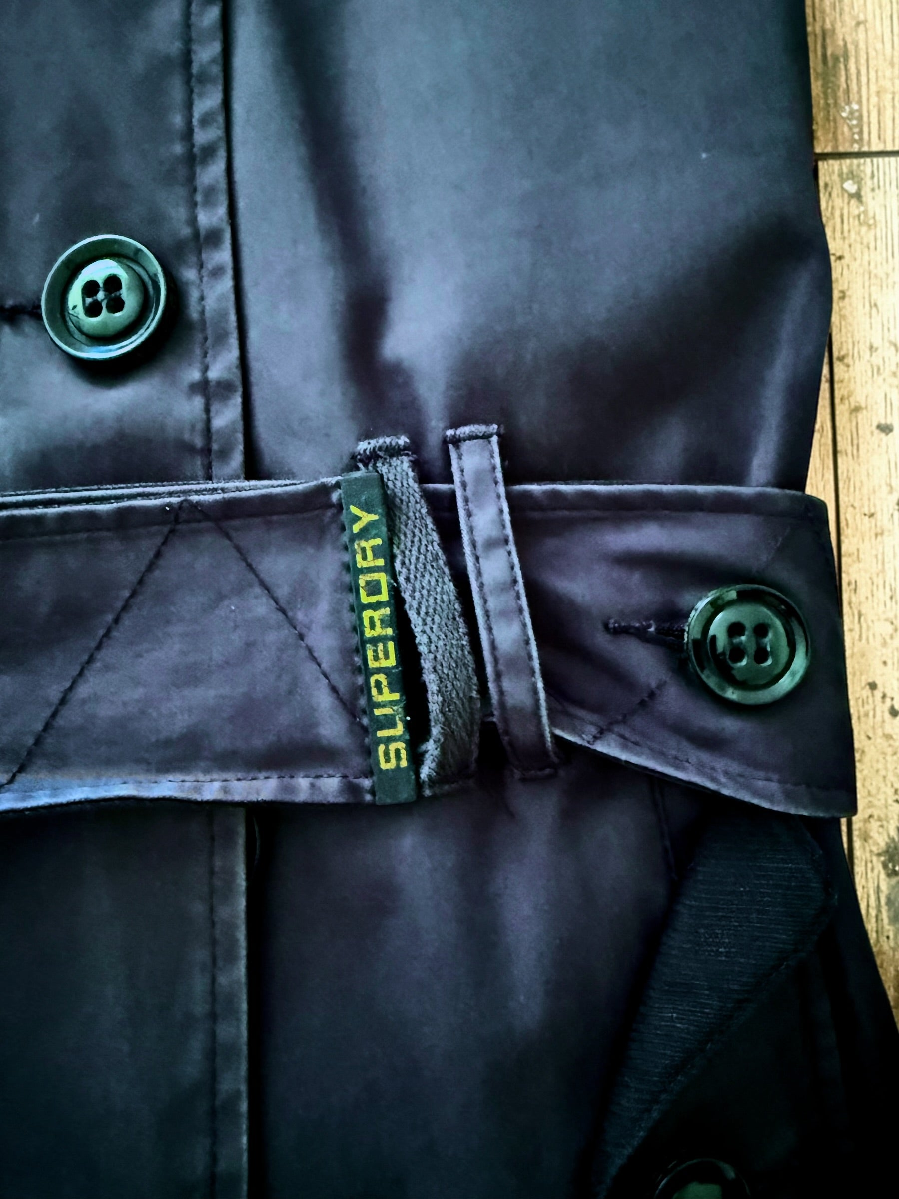 Superdry Limited Edition Trench Coat (2012 Collection) – Navy Double-Breasted Belted Jacket