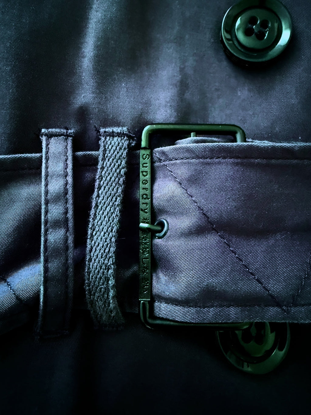 Superdry Limited Edition Trench Coat (2012 Collection) – Navy Double-Breasted Belted Jacket