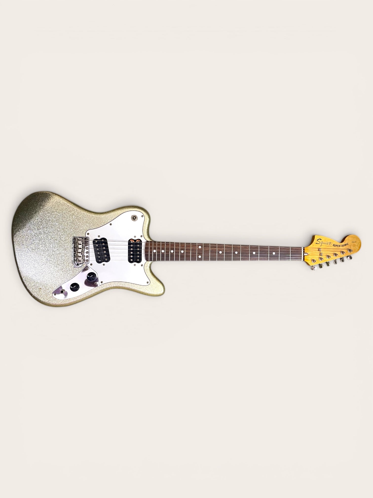 1996–1998 MIJ Squier Super-Sonic (Vista Series) in Silver Sparkle Finish
